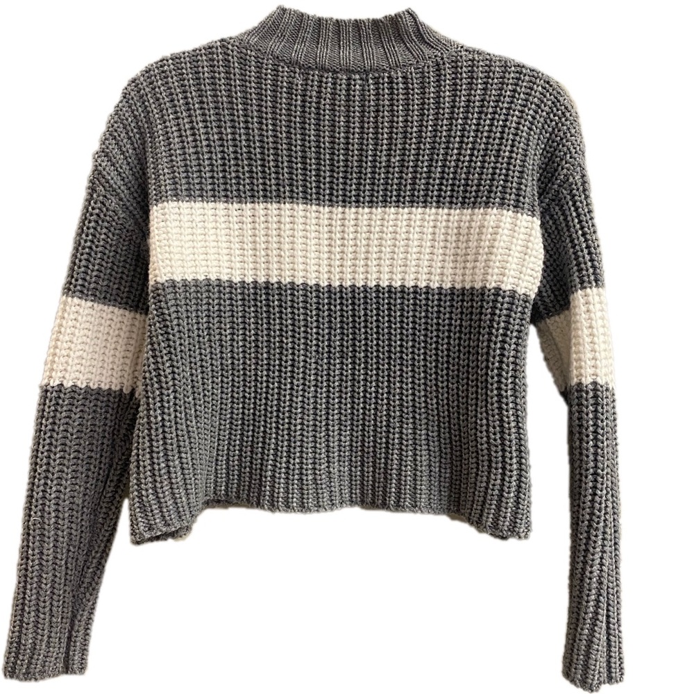 Cropped High Neck Sweater